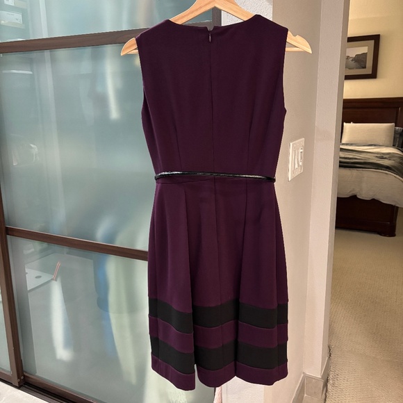 Calvin Klein A-line Fit & Flare Dress - Purple Size 6P - Picture 4 of 11